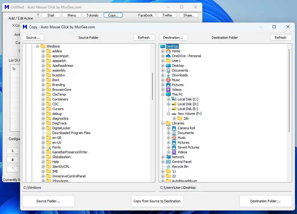 Copy Files and Folders in Auto Mouse Click Application Utility Copy Files and Folders in Auto Mouse Click Application Utility