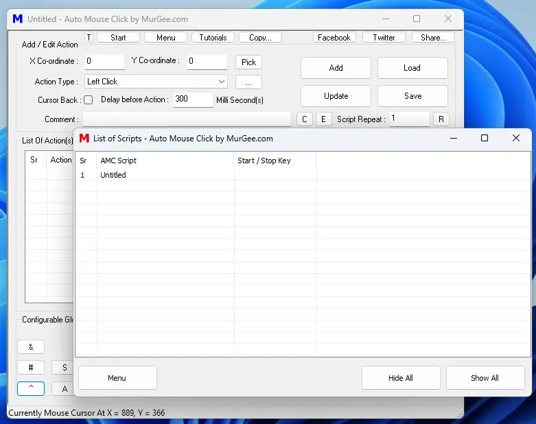 List of Auto Mouse Click Scripts Open List of Auto Mouse Click Scripts Open