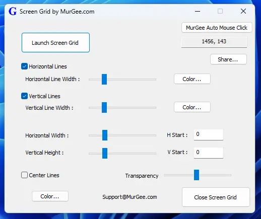 Screen Grid Software to Display Overlay Grid on Screen